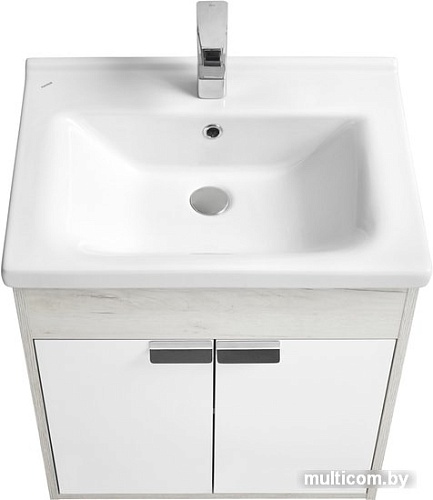 Акватон Тумба под умывальник Флай 60 1A237301FAX10 (дуб белый/дуб крафт)