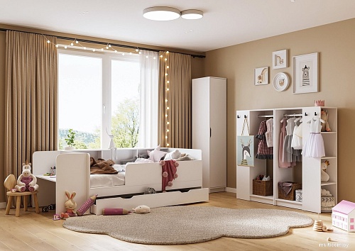 Стойка для одежды Стендмебель Руна СТЛ 01 (белый)