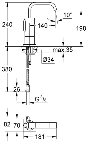 Сенсорный смеситель Grohe Allure E 36098000