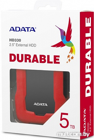 Внешний жесткий диск A-Data HD330 AHD330-5TU31-CRD 5TB (красный)