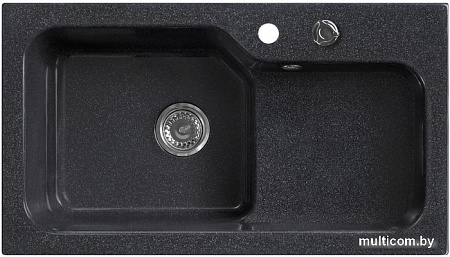 Кухонная мойка Belux SG-REC-HALF-8045-01 (черный)