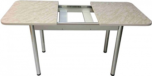 Обеденный стол Solt Мила 2 (мрамор белый/ноги круглые хром)