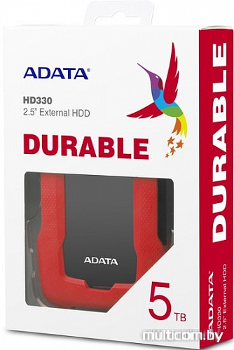 Внешний жесткий диск A-Data HD330 AHD330-5TU31-CRD 5TB (красный)