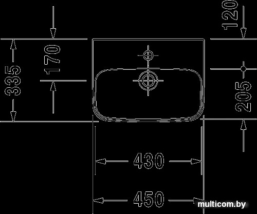 Умывальник Duravit DuraStyle 45x33.5 (0708450000)