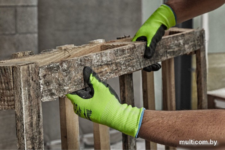 Перчатки хозяйственные Milwaukee Hi-Vis Cut level 2/B 9/L 4932479923