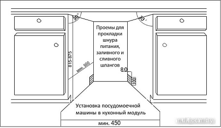 Встраиваемая посудомоечная машина Evelux BD 4115 D