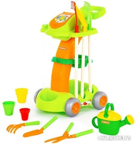 Тележка с инструментами игрушечная Полесье Садовый 54548