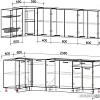 Готовая кухня Интерлиния Мила 12x24 без столешницы (дуб молочный/дуб венге)