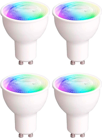 Светодиодная лампочка Yeelight Smart Bulb W1 Multicolor YGYC0120004WTEU GU10 4.5 Вт (4 шт)