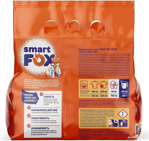 Стиральный порошок Smart FOX Color Горный эдельвейс 190 001 (1.5 кг)