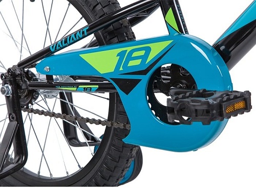 Детский велосипед Novatrack Valiant 18 2019 183VALIANT.BK9 (черный/голубой)