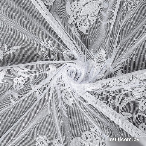Тюль Этель Восточный цветок 2844470 2.5x2.5 м (белый, 1 шт)