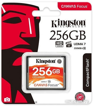 Карта памяти Kingston Canvas Focus CFF/256GB CompactFlash 256GB