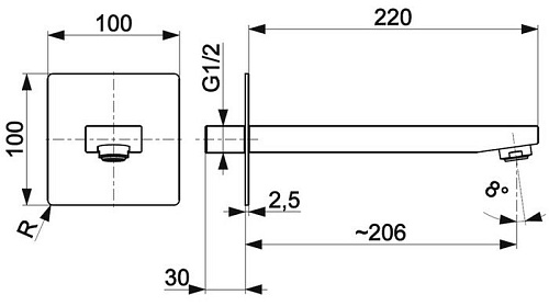 Излив Armatura Logon 836-005-81