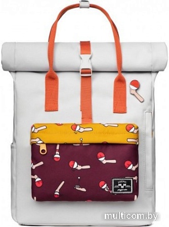 Рюкзак MAH MR20C1965B01 (светло-серый/бордовый)