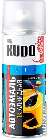 Автомобильная краска Kudo 1K эмаль автомобильная ремонтная алкидная KU-4002 (520 мл, Рубин 110)
