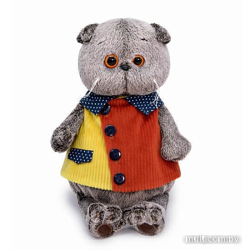Классическая игрушка BUDI BASA Collection Басик в вельветовом жилете Ks22-198 (22 см)