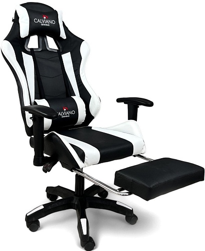 Офисное кресло Calviano 1585 (черный/белый)