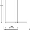 Стеклянная шторка для ванны Kerama Marazzi Vetro VE.100.BSD.BLK.M
