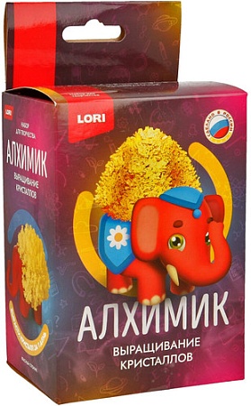 Набор для опытов Lori Выращивание кристаллов Животные Красный слоник Крп-009