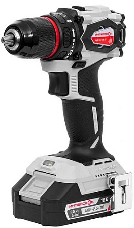 Дрель-шуруповерт Интерскол ДА-13/18В 55 952.2.2.70 (с 2-мя АКБ, кейс)
