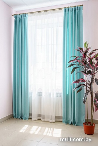 Комплект штор Decoretto Канвас свежий мятный КСМ-K12 3.25x2.7 м (мятный, 2 шт)