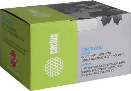 Картридж CACTUS CS-EXV21C (аналог Canon C-EXV21 Cyan)