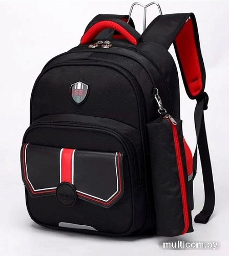 Школьный рюкзак Sun Eight SE-22005 (черный/красный)