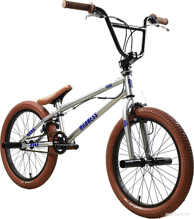 Велосипед Stark Madness BMX 2 2025 (серебристый/фиолетовый/песочный)