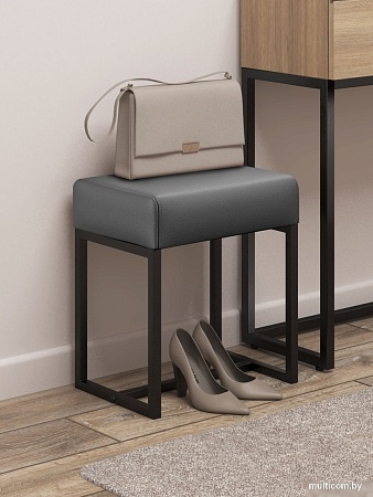 Пуфик Mio Tesoro Юнта (экокожа/серый)