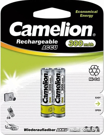 Аккумуляторы Camelion AAA 300 mAh 2 шт. NC-AAA300BP2