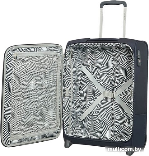 Чемодан Samsonite Base Boost Navy Blue Stripes 55 см