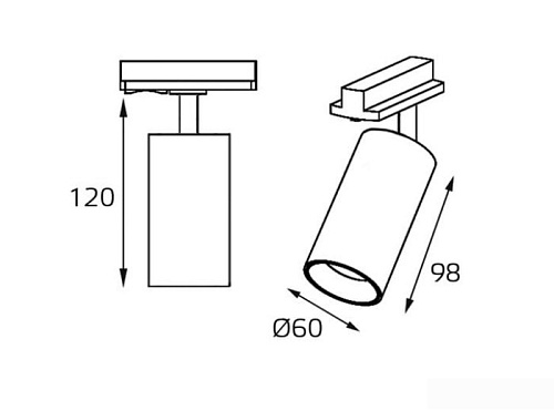 Трековый светильник Italline Danny TR Black