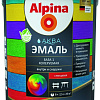 Краска Alpina Аква колеруемая. База 1 0.9 л (белый, шелковисто-матовый)