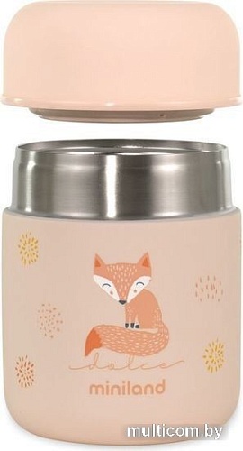 Термос для еды Miniland Thermy Dolce Mini 280мл (розовый/лисенок)