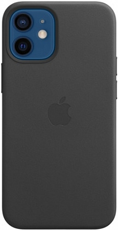 Чехол Apple MagSafe Leather Case для iPhone 12 mini (черный)
