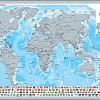 Скретч-карта Белкартография Мир 88x55 см
