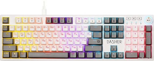 Клавиатура Defender Dasher GK-472 (белый/серый)