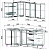 Угловая кухня Интерлиния Мила Пластик 1.2x1.8 (шоколад глянец/ваниль глянец/опал светлый)