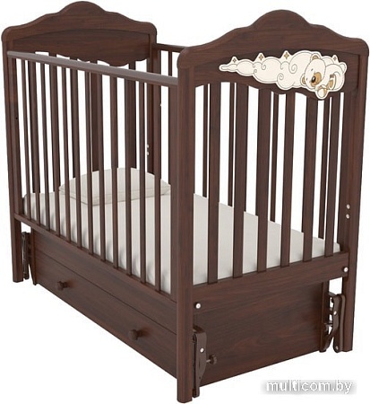 Классическая детская кроватка Angela Bella Изабель (универсальный маятник, орех)