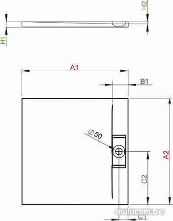 Душевой поддон Radaway Giaros C 90x90 [MKGC9090-03]