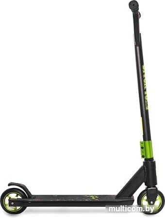 Трюковый самокат Black Aqua Stunt Scooter-6 (черный/зеленый)