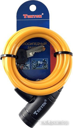 Тросовый велосипедный замок Tonyon 506K-1015C (в ассортименте)