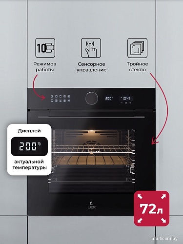 Электрический духовой шкаф LEX EDM 1002 ONE BL