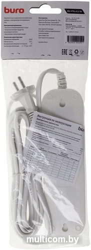 Сетевой фильтр Buro BU-PSL4.5/W
