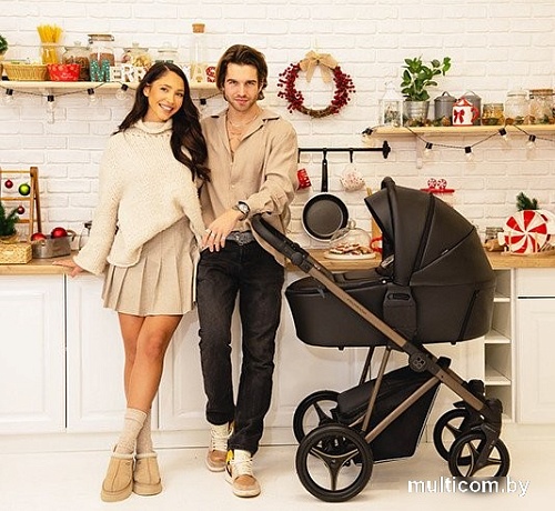 Универсальная коляска BEBETTO Pelpasso 2в1 Pro (04 Kaszmir/светло-бежевая кожа)