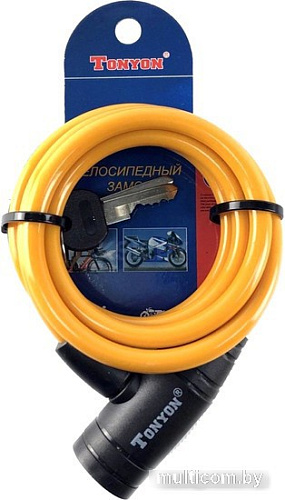 Тросовый велосипедный замок Tonyon 506K-1015C (в ассортименте)