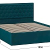 Кровать Трия Порто Универсальная 180x200 (велюр Confetti Izumrud)