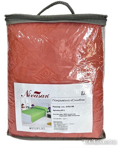Покрывало Nivasan Симба (210x140, темный терракот)