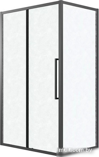 Душевой уголок Grossman Cosmo 100x80x195 120.K33.02.1080.21.02 (черный матовый/шиншилла стекло)